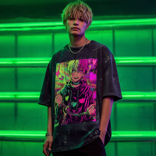 ALL YOURS: BROKEN 404 Unisex Acid Washed Oversized Tee